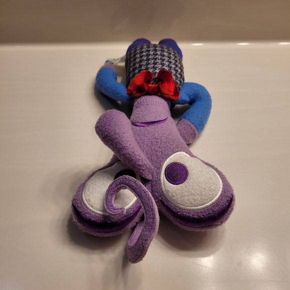 Fear DISNEY Inside Out Movie Purple Character Plush With Red Bow Tie - Picture 13 of 16